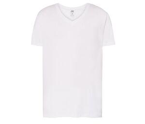 JHK JK401 - Camiseta básica corte em V Branco