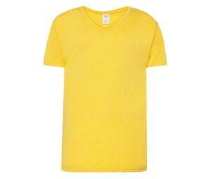 JHK JK401 - Camiseta básica corte em V Mustard Heather