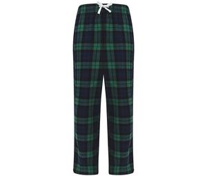 SF Mini SM083 - Calças de pijama infantil Navy/Green Check