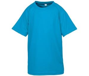 Spiro SP287J - T-shirt respirável AIRCOOL para crianças Ocean Blue