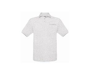 B&C BC415 - Camisa polo masculina com bolso Cinzas