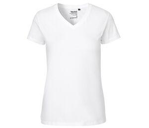Neutral O81005 - Camiseta feminina com decote em V Branco
