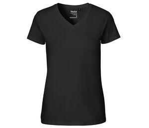 Neutral O81005 - Camiseta feminina com decote em V Black