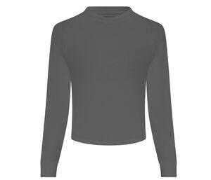 Just Cool JC116 - Camiseta feminina com costas cruzadas Iron Grey