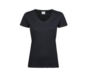 Tee Jays TJ5005 - Camiseta de decote em V feminino Black