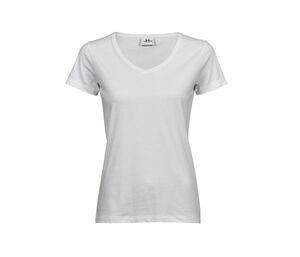 Tee Jays TJ5005 - Camiseta de decote em V feminino Branco