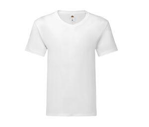 Fruit of the Loom SC154 - Camiseta de decote em V masculina Branco