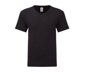 Fruit of the Loom SC154 - Camiseta de decote em V masculina Black
