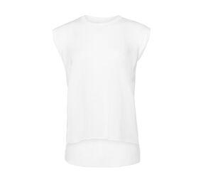 Bella+Canvas BE8804 - Camiseta feminina com mangas enroladas Branco
