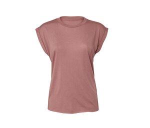 Bella+Canvas BE8804 - Camiseta feminina com mangas enroladas