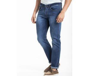 RICA LEWIS RL703 - Calça jeans reta strech masculino Piscina Azul