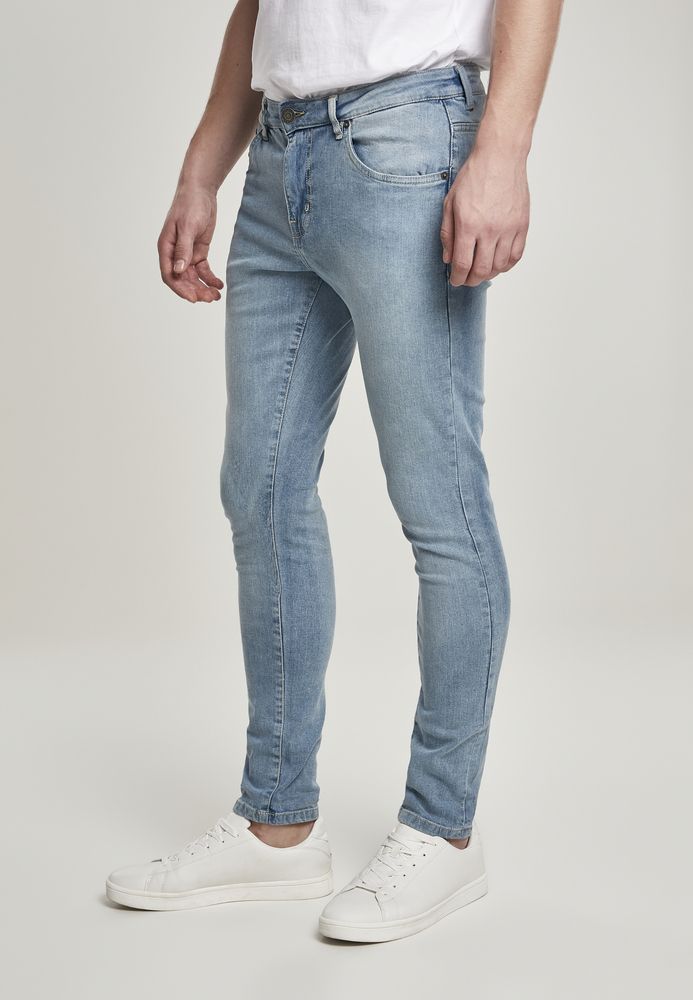 Urban Classics TB3076C - Jeans de corte justo em preto deslavado