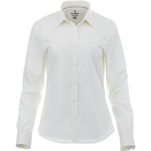 Elevate Life 38169 - Camisa elástica de manga comprida de mulher "Hamell" Branco
