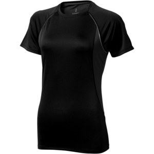 Elevate Life 39016 - T-shirt de manga curta Quebec de mulher com corte descontraí Solid Black