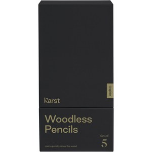 Karst® 107793 - Conjunto de 5 lápis de grafite 2B sem madeira "Karst®" Grey