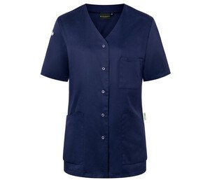 KARLOWSKY KYKS63 - Sustainable ladies' tunic with short sleeves and V-neck Navy