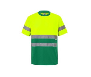 VELILLA V5506 - Camiseta técnica de alta visibilidade de dois tons Fluo Yellow / Green