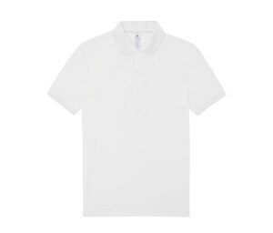B&C BCU424 - Short-sleeved fine piqué poloshirt Branco