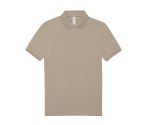 B&C BCU424 - Short-sleeved fine piqué poloshirt Mastic