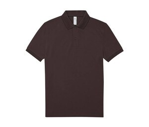 B&C BCU424 - Short-sleeved fine piqué poloshirt Roasted Coffee