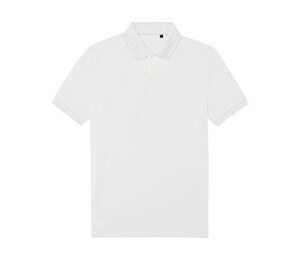 B&C BCU428 - Men's 65/35 recycled polyester poloshirt Branco