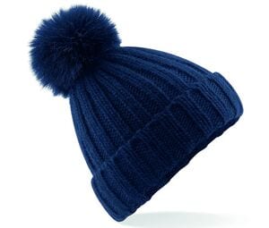 Beechfield BF413 - Verbier grande malha pop pom beanie
