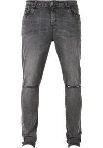 Urban Classics TB3076C - Jeans de corte justo em preto deslavado
