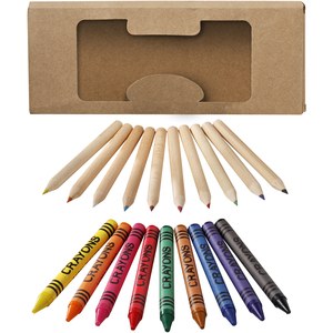 PF Concept 106788 - Conjunto de 19 lápis de cor e lápis de cera "Lucky"